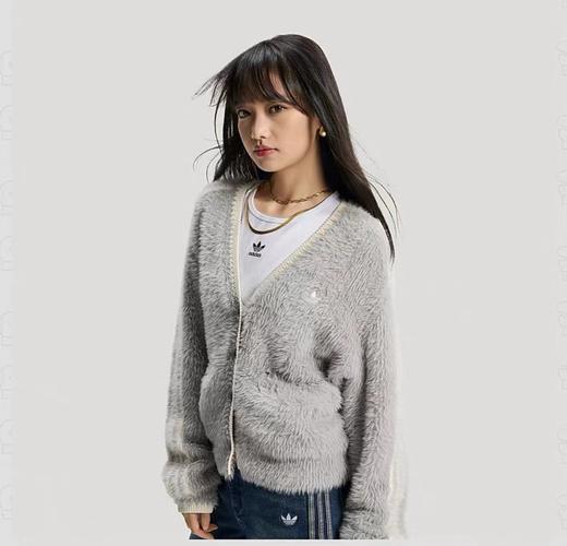 F020135新款仿貂毛时尚慵懒风V领针织毛衣开衫 商品图14