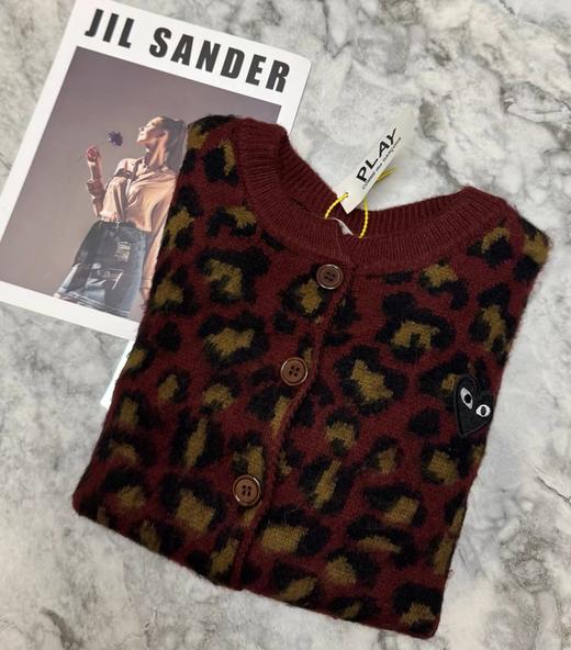 F020132风格复古且野性的豹纹针织开衫毛绒感针织毛衣 商品图1