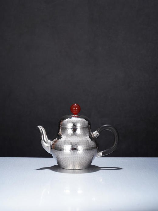 子佩集【丹心照月】银S999摆件【MZYH004】茶具锤纹小茶壶2601 商品图2