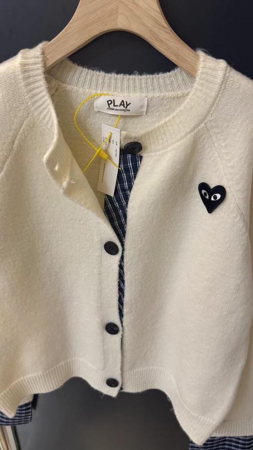 F020123日系松弛感百搭单品撞色格纹袖口针织开衫 商品图13