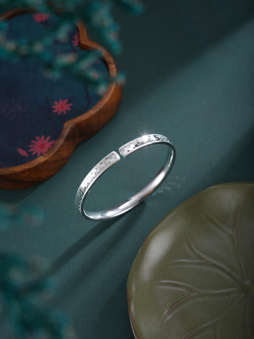 子佩集【冰雪星芒】银S999手镯【YHSZ0142】碎冰冰六边形2601 商品图3