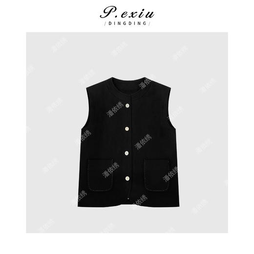 04-3潘依绣丁丁宠粉慵懒复古温柔单排圆领马甲Q3410 商品图0