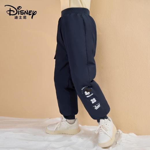 迪士尼儿童羽绒裤男童女童外穿加厚白鸭绒高腰冬季中小童保暖裤子 商品图3