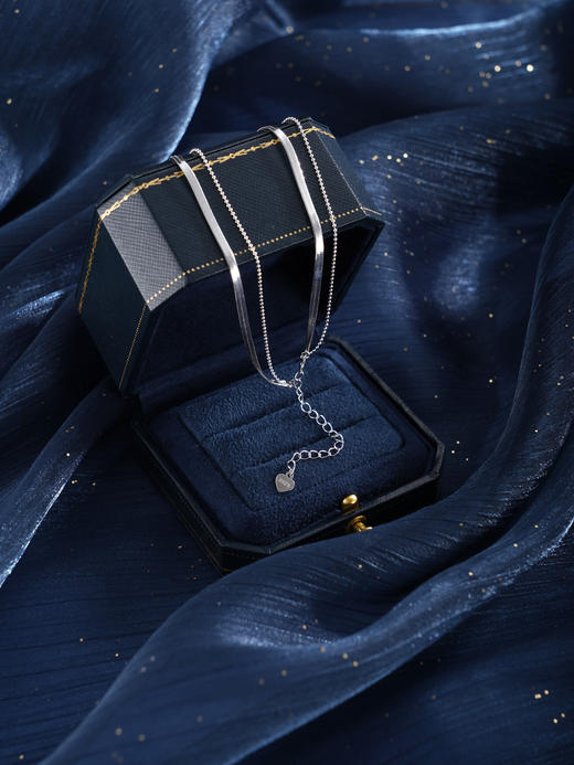 子佩集【岁月静美】银S925套链【FYL-0303】项链时尚双层吊球2601 商品图4