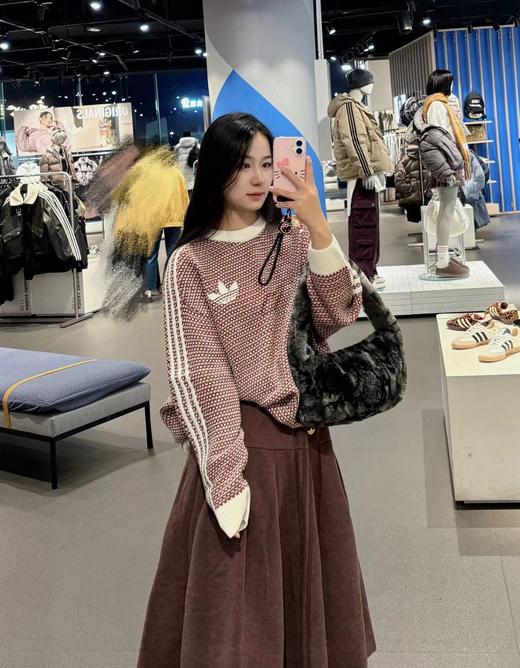 F020137新款三叶草休闲运动彩色圆领套头提花针织毛衣 商品图2