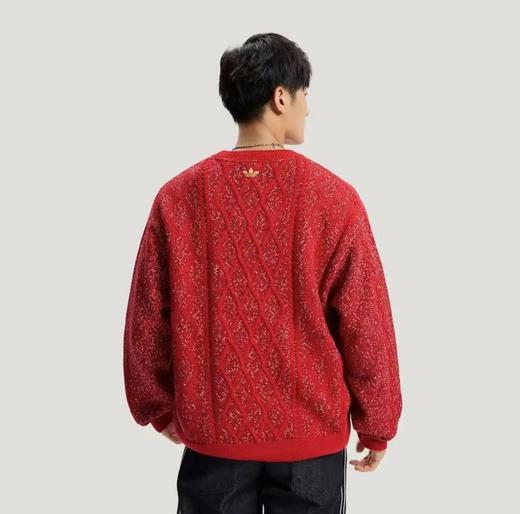 F020139新款新年何与同款针织衫套头撞色提花针织毛衣 商品图11