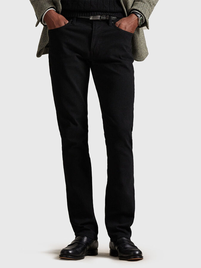 R.L 26春季新款 棉弹 黑色小直筒牛仔长裤 NZK258