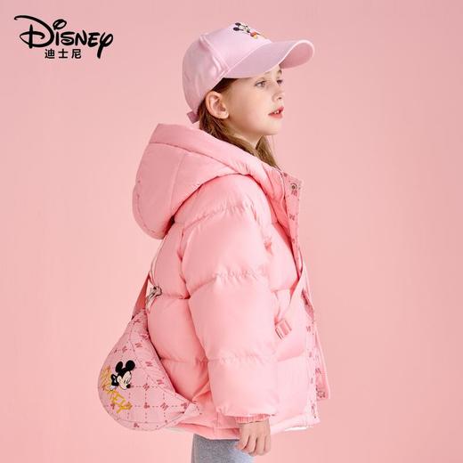 迪士尼儿童双面穿挎包羽绒服冬装2024新款儿童洋气保暖白鸭绒外套 商品图3