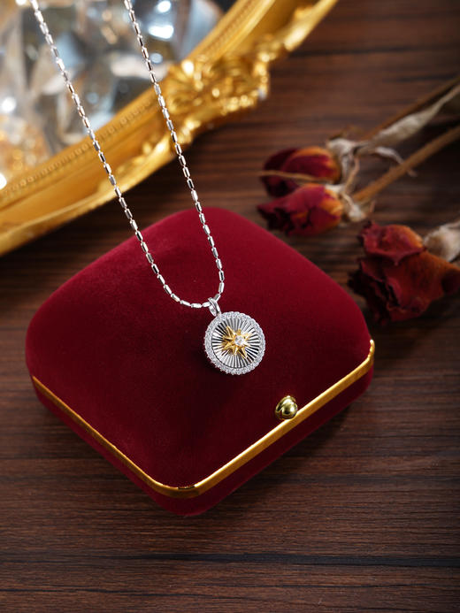 子佩集【幸运星芒】银S925套链【FYL-2102901E】项链时尚镀金八芒星2601 商品图2