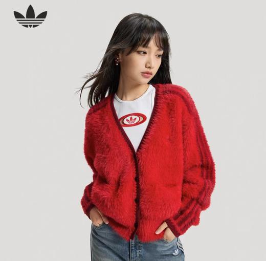 F020135新款仿貂毛时尚慵懒风V领针织毛衣开衫 商品图1