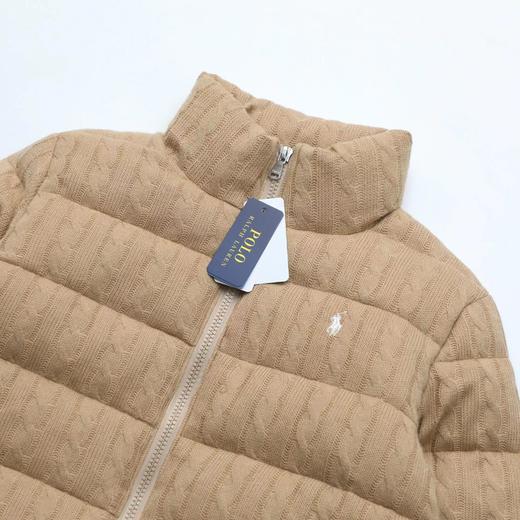 F020102复古时髦精典logo刺绣羊毛针织面包羽绒服女款 商品图2