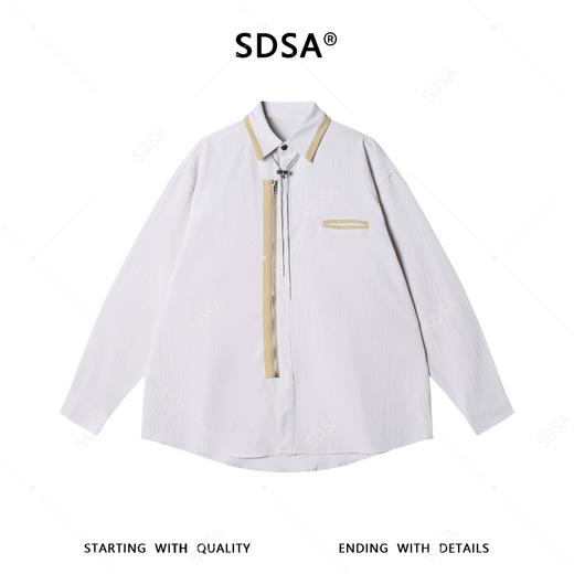 SDSA男装2026新款高贵轻奢美式复古宽松垂感长袖衬衫休闲百搭衬衣 商品图0