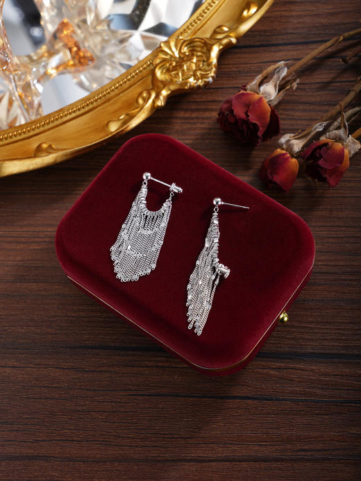 子佩集【光华织梦】银S925耳环【FYE-0572101R】时尚流苏2601 商品图3