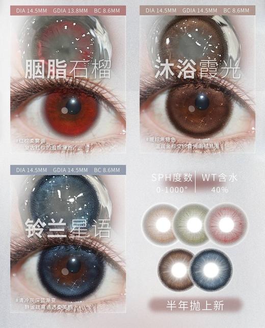 liliyacon半年抛新品59/1副79/2副109/3副159/5副,流光碎金墨绿咸菜 商品图8