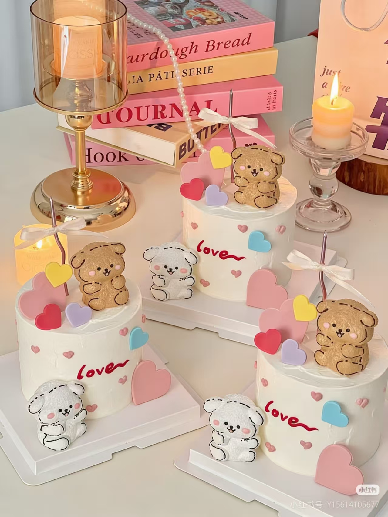 （情人节）四寸动物奶油芒果夹心二，默认芒果夹心【可选夹心一或二，芒果，芋泥，布丁，奥利奥，可备注。】