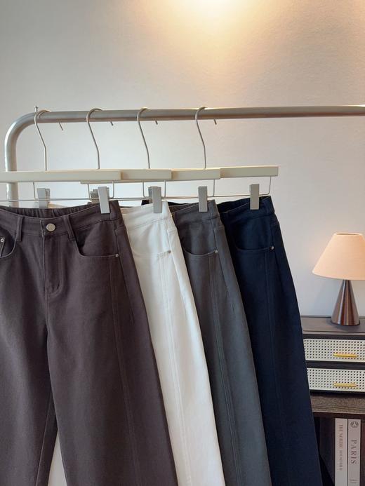 8368 女款 宽松微喇植绒棉弹软牛仔长裤 NZK257 商品图4