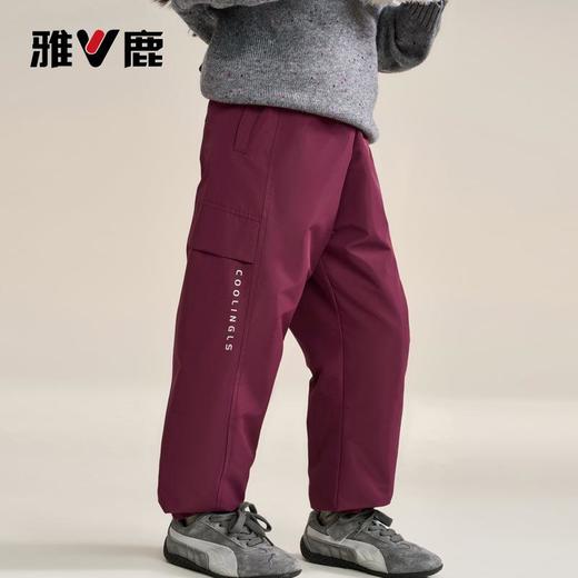 V/雅鹿2025新款儿童羽绒裤中大童男女童加厚保暖外穿滑雪裤子 商品图3