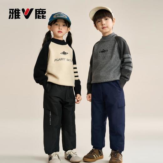 V/雅鹿2025新款儿童羽绒裤中大童男女童加厚保暖外穿滑雪裤子 商品图0