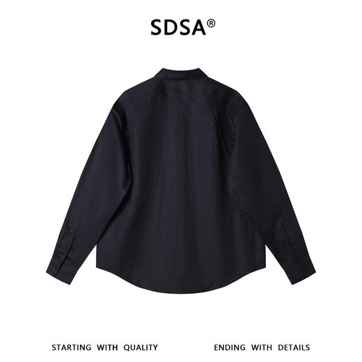 SDSA男装2026新款高贵轻奢韩版简约纯色亲肤长袖衬衫百搭极简衬衣 商品图4
