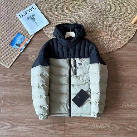 F020114情侣款排骨款设计拼色羽绒棉服 商品图2