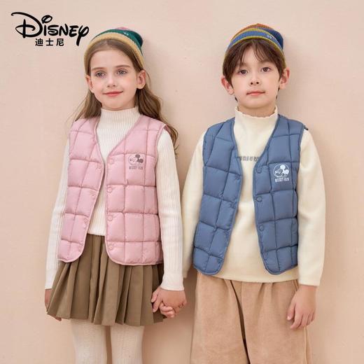 迪士尼儿童马甲男童女童棉背心秋冬薄款内搭宝宝外穿保暖坎肩 商品图3