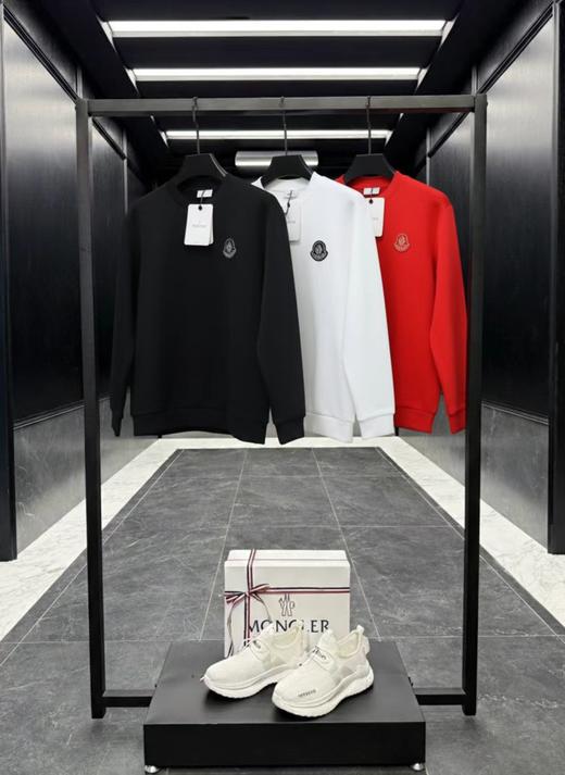 F020105胸前刺绣植绒硅胶三D一体化设计圆领卫衣男女同款 商品图0