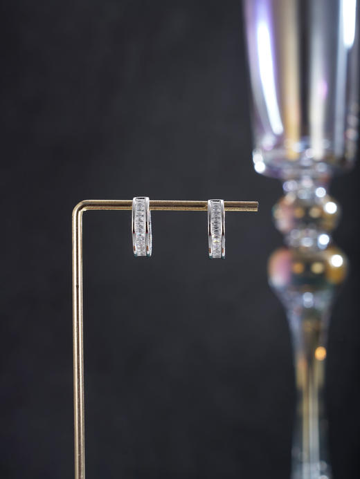 子佩集【静悦】银S925耳环【FYE-1567101】时尚扣环圆圈2601 商品图3