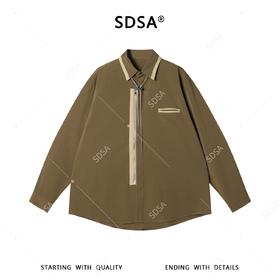 SDSA男装2026新款高贵轻奢美式复古宽松垂感长袖衬衫休闲百搭衬衣