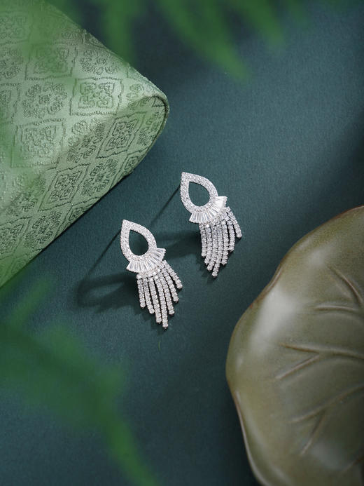 子佩集【明媚之光】银S925耳环【YK01360AA01】时尚孔雀流苏2601 商品图2