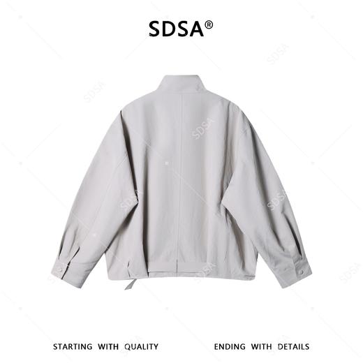 SDSA男装2026新款高贵轻奢韩版简约按扣立领夹克外套百搭宽松纯色 商品图4