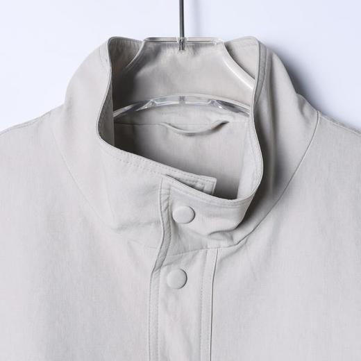 SDSA男装2026新款高贵轻奢韩版简约按扣立领夹克外套百搭宽松纯色 商品图1