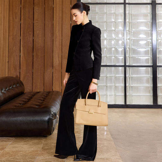 IWY/黑色西装套装女秋冬高级感阔腿裤两件套商务风职业装工作服CP2580 商品图3