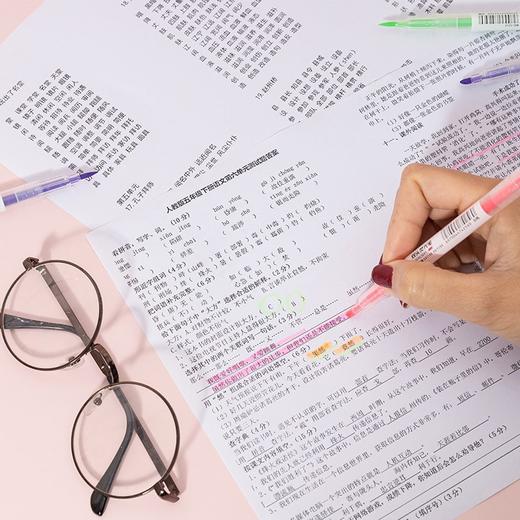 开学季福利！【2盒双头荧光笔】12支双头荧光笔荧光标记笔学生用记号笔彩色做笔记专用粗划重点淡色笔 商品图3