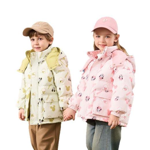 迪士尼儿童双面穿90白鸭绒羽绒服加厚连帽外套韩版新款中小童冬装 商品图4