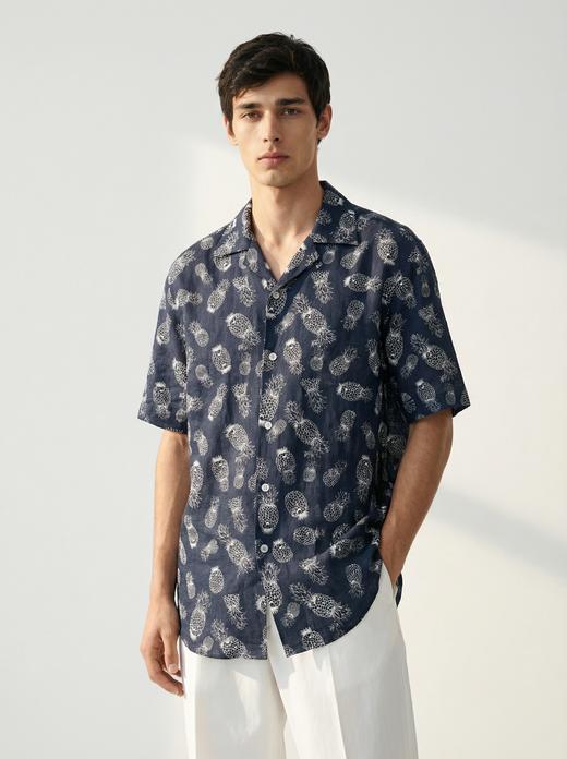 「52款可选」Flamenco 法国亚麻印花意式工艺衬衫 商品图1