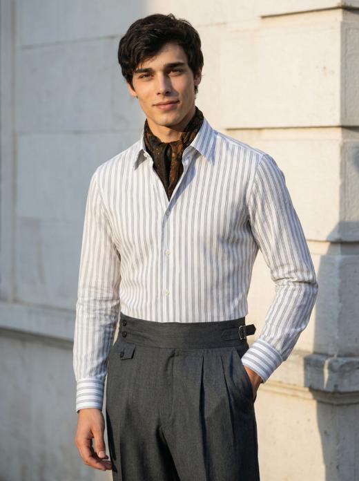 「40色可选」Flamenco 100-140支双股埃及棉意式工艺衬衫 商品图2