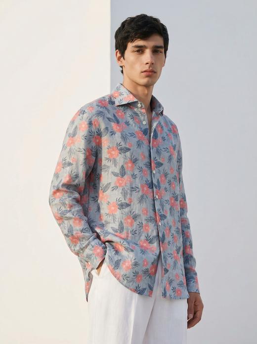 「52款可选」Flamenco 法国亚麻印花意式工艺衬衫 商品图10