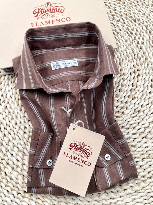 「10款可选」Flamenco 30支法国亚麻意式工艺衬衫 商品图3