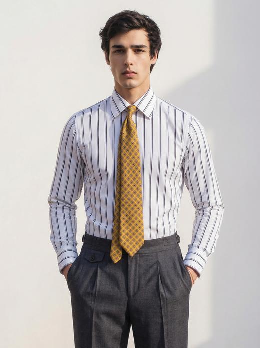 「40色可选」Flamenco 100-140支双股埃及棉意式工艺衬衫 商品图0