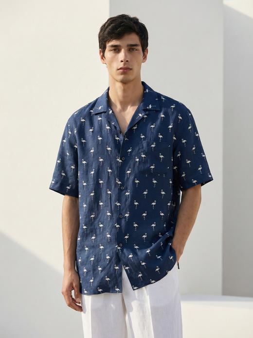 「52款可选」Flamenco 法国亚麻印花意式工艺衬衫 商品图3