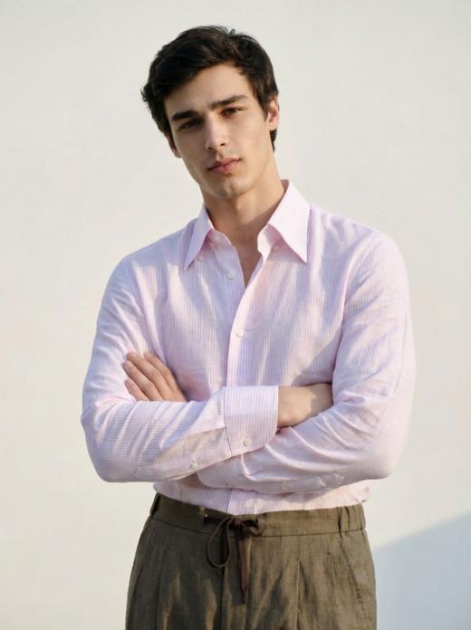 「10款可选」Flamenco 30支法国亚麻意式工艺衬衫 商品图2