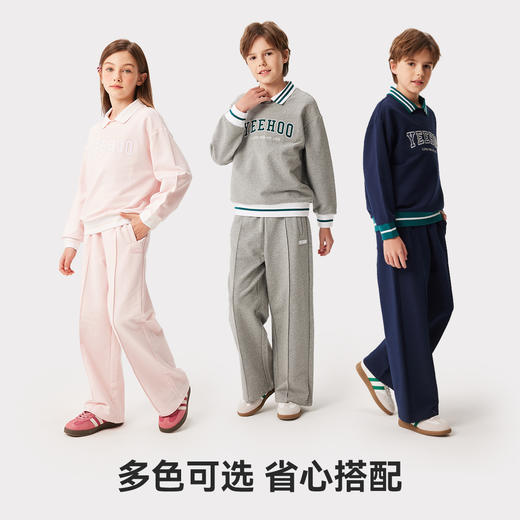 【英氏】【110-175】男女童春秋长袖polo领卫衣 商品图4