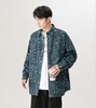 F020222春秋港风宽松印花字母宽松工装长袖衬衣 商品缩略图2
