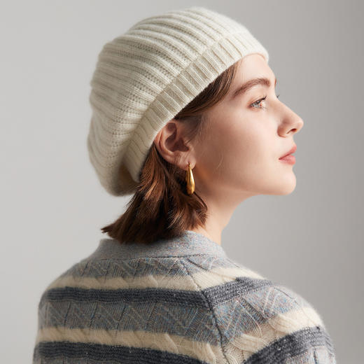 PALUOPO/PL 100%山羊绒帽子ET20182R-B约重80g 配饰帕罗 商品图2