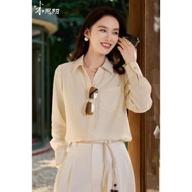 米思阳2026春新款亚麻衬衫休闲减龄上衣女5814
