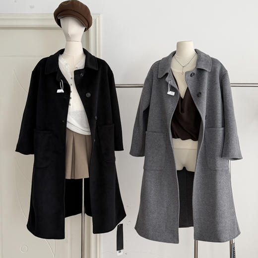 韩系羊绒大衣 手工缝制 精选高密羊毛 商品图2