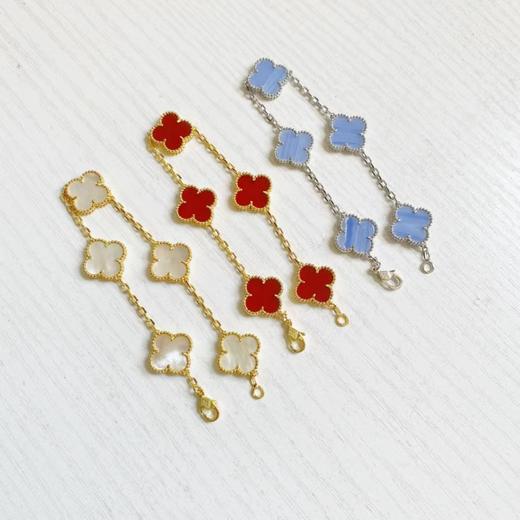 F020219情人节/新年礼物四叶草幸运玉髓手链 商品图0