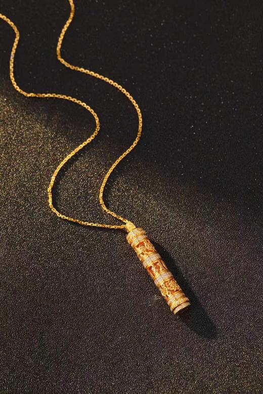 阿尼陀佛 随身佛项链  阿弥陀佛菩萨 银镀金项链 （非质量问题 不退不换） 商品图2