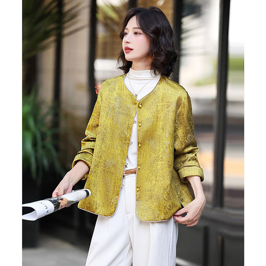 丁摩 国风绣花外套女春秋时尚宽松减龄新中式上衣5ZF-55037 商品图2
