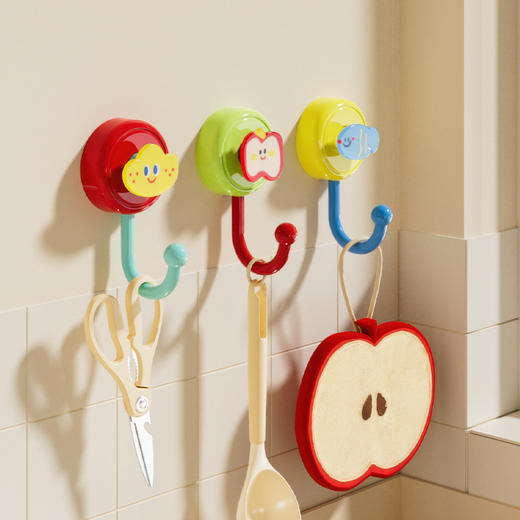 摩登主妇挂钩帽子衣服厨房浴室墙壁门后挂衣架免打孔强力承重粘钩 商品图2